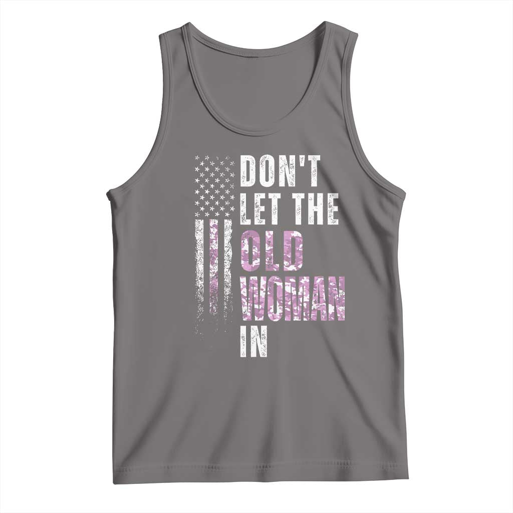 Funny Dont Let The Old Woman In Tank Top Vintage Pink Camo American Flag - Wonder Print Shop