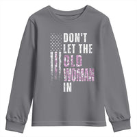 Funny Dont Let The Old Woman In Youth Sweatshirt Vintage Pink Camo American Flag - Wonder Print Shop