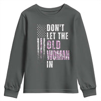 Funny Dont Let The Old Woman In Youth Sweatshirt Vintage Pink Camo American Flag - Wonder Print Shop