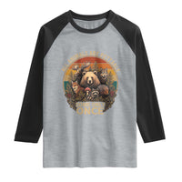 All Animals Are Pettable Some Only Once Raglan Shirt Retro Wild Animals