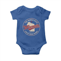 Wisconsin The Badger State Baby Onesie You're Among Friends Retro WI State