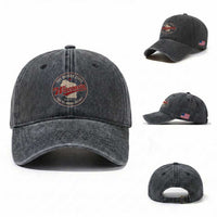 Wisconsin The Badger State Washed Cotton Baseball Cap You're Among Friends Retro WI State