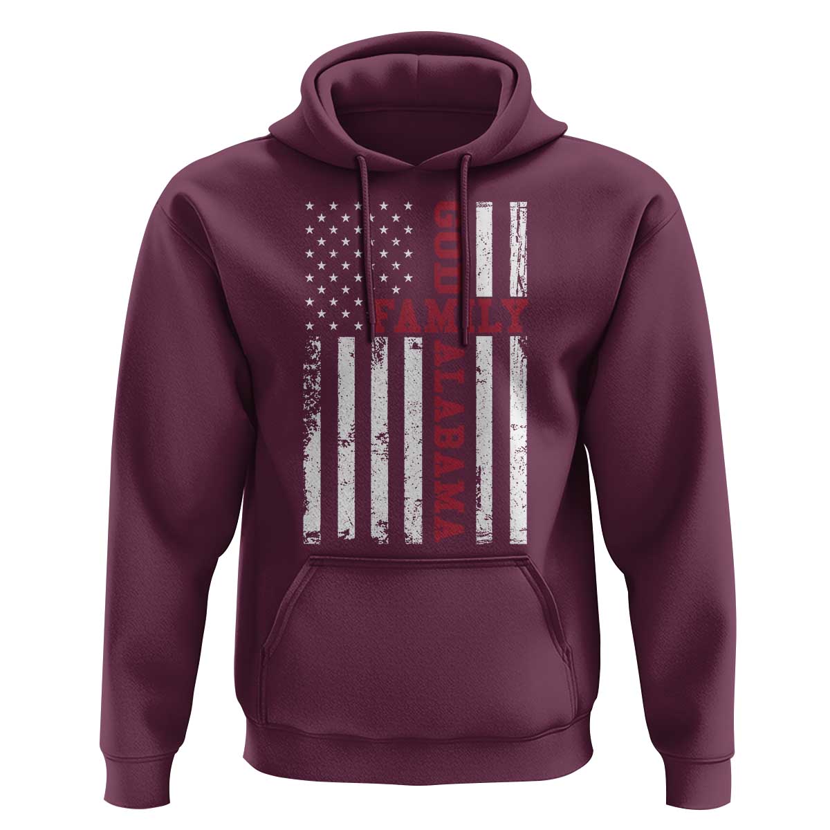 God Family Alabama Hoodie AL Game Day Christian American Flag