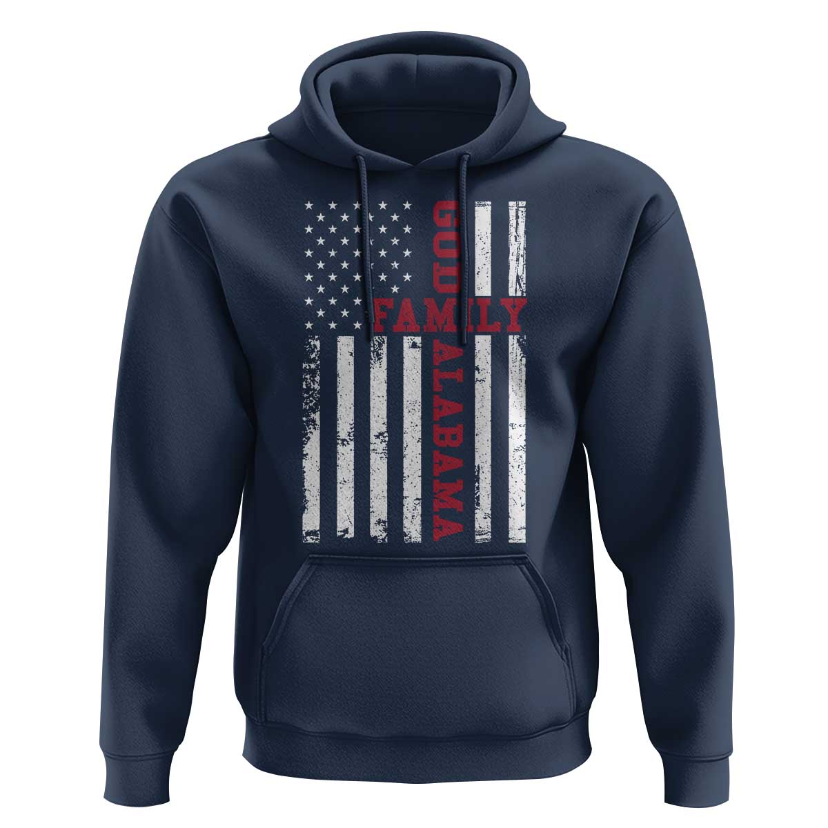 God Family Alabama Hoodie AL Game Day Christian American Flag