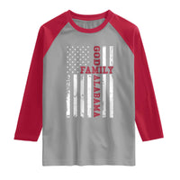 God Family Alabama Raglan Shirt AL Game Day Christian American Flag