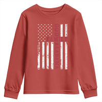 God Family Alabama Youth Sweatshirt AL Game Day Christian American Flag