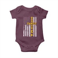 God Family Iowa Baby Onesie IA State Game Day Christian American Flag
