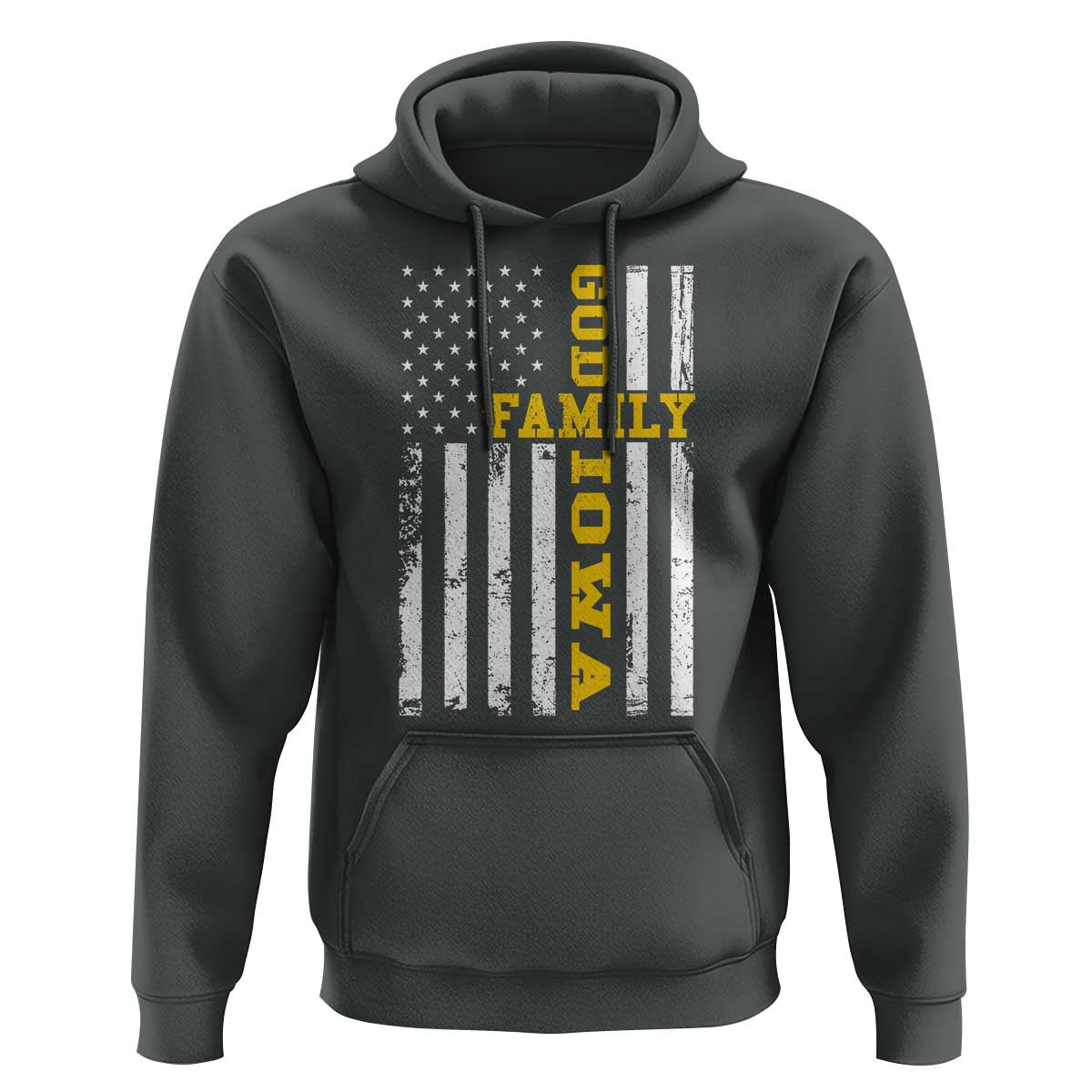 God Family Iowa Hoodie IA State Game Day Christian American Flag