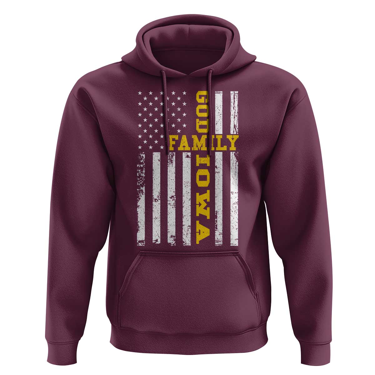 God Family Iowa Hoodie IA State Game Day Christian American Flag