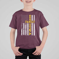God Family Iowa T Shirt For Kid IA State Game Day Christian American Flag