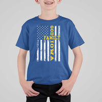 God Family Iowa T Shirt For Kid IA State Game Day Christian American Flag
