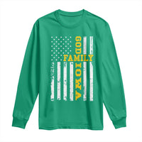 God Family Iowa Long Sleeve Shirt IA State Game Day Christian American Flag