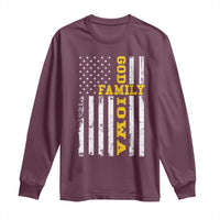 God Family Iowa Long Sleeve Shirt IA State Game Day Christian American Flag