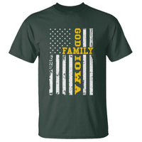 God Family Iowa T Shirt IA State Game Day Christian American Flag