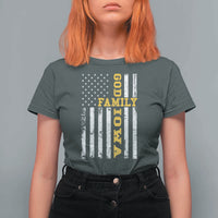 God Family Iowa T Shirt For Women IA State Game Day Christian American Flag