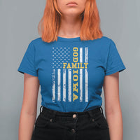 God Family Iowa T Shirt For Women IA State Game Day Christian American Flag