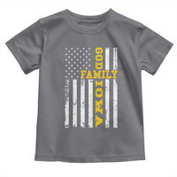 God Family Iowa Toddler T Shirt IA State Game Day Christian American Flag