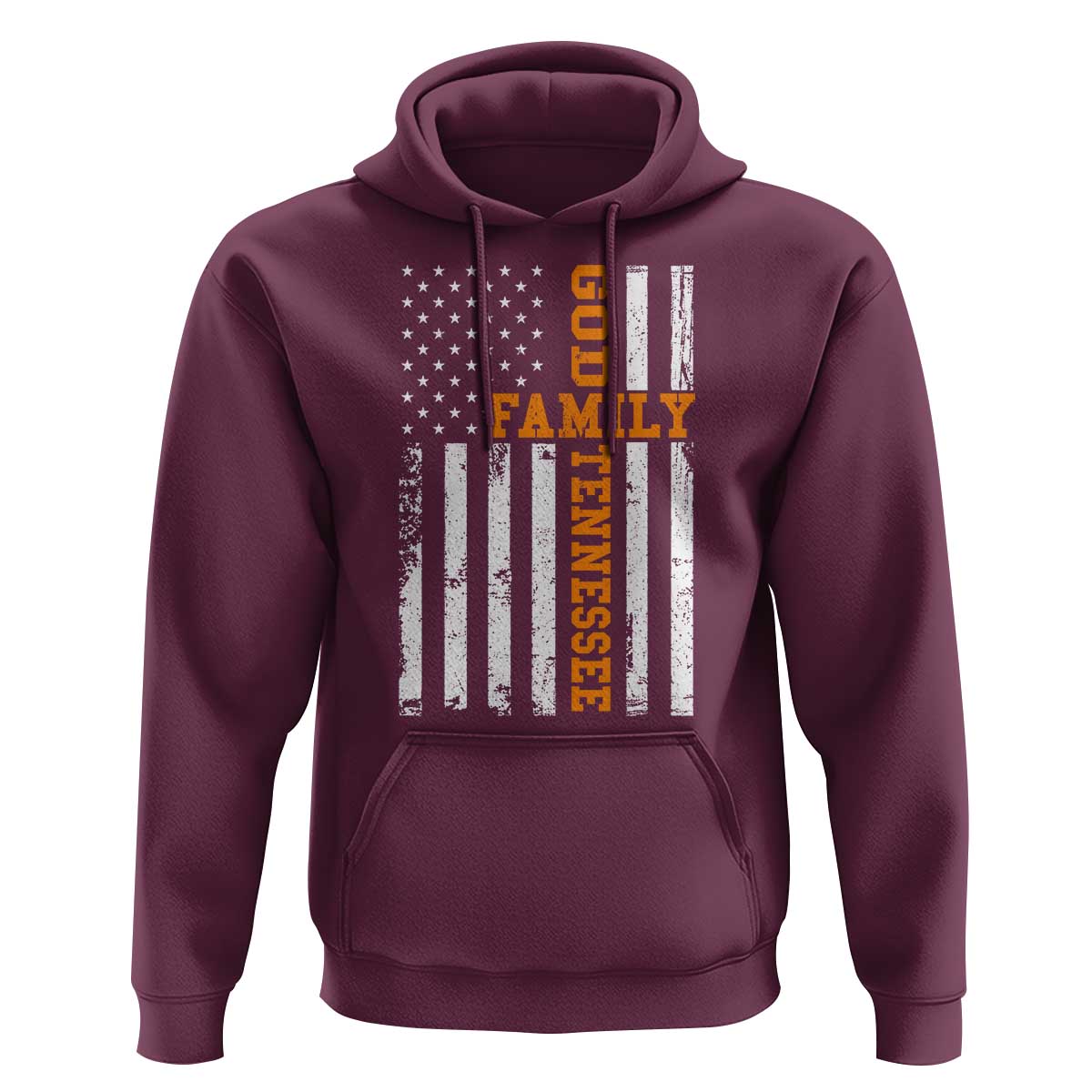 God Family Tennessee Hoodie TN Game Day Christian American Flag