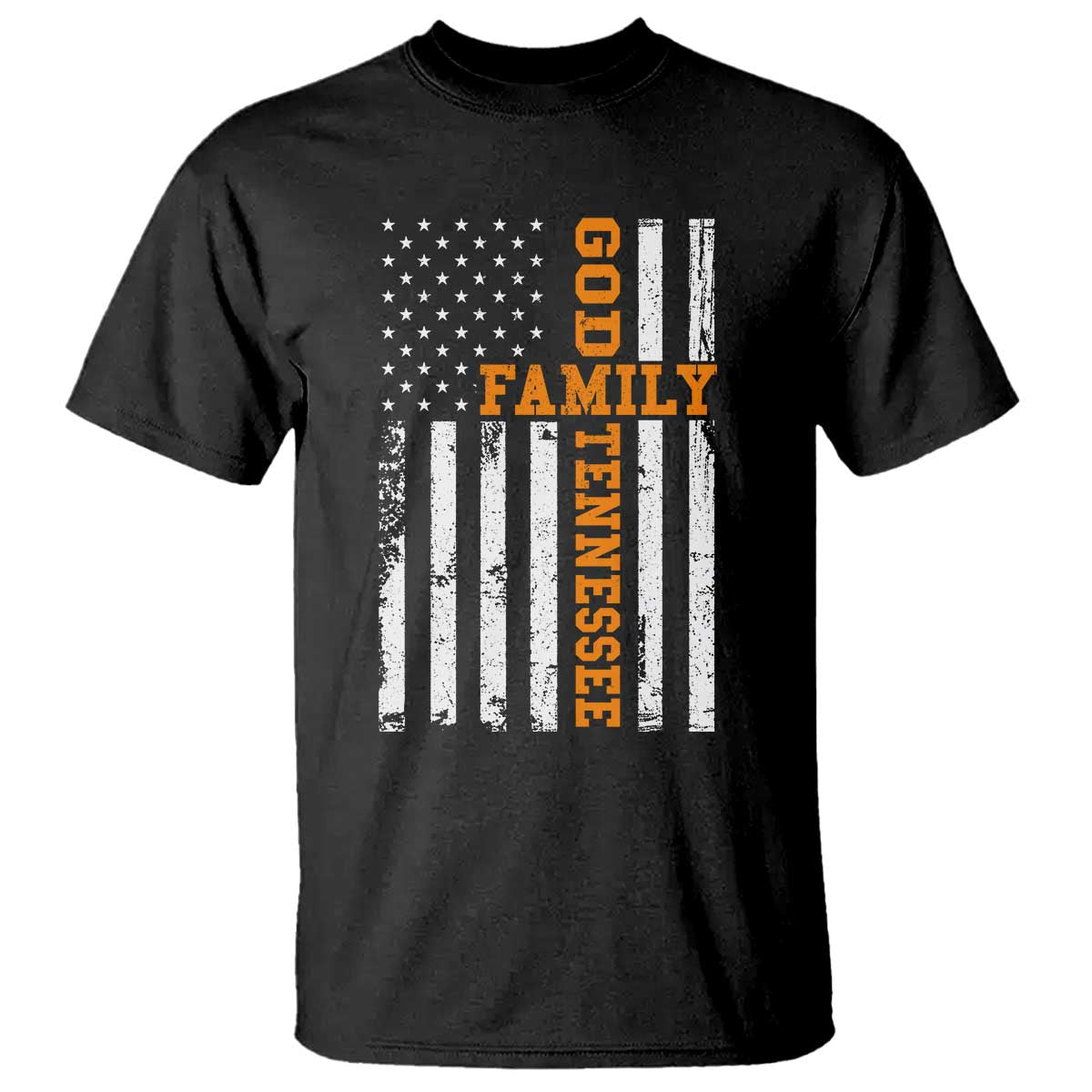 God Family Tennessee T Shirt TN Game Day Christian American Flag