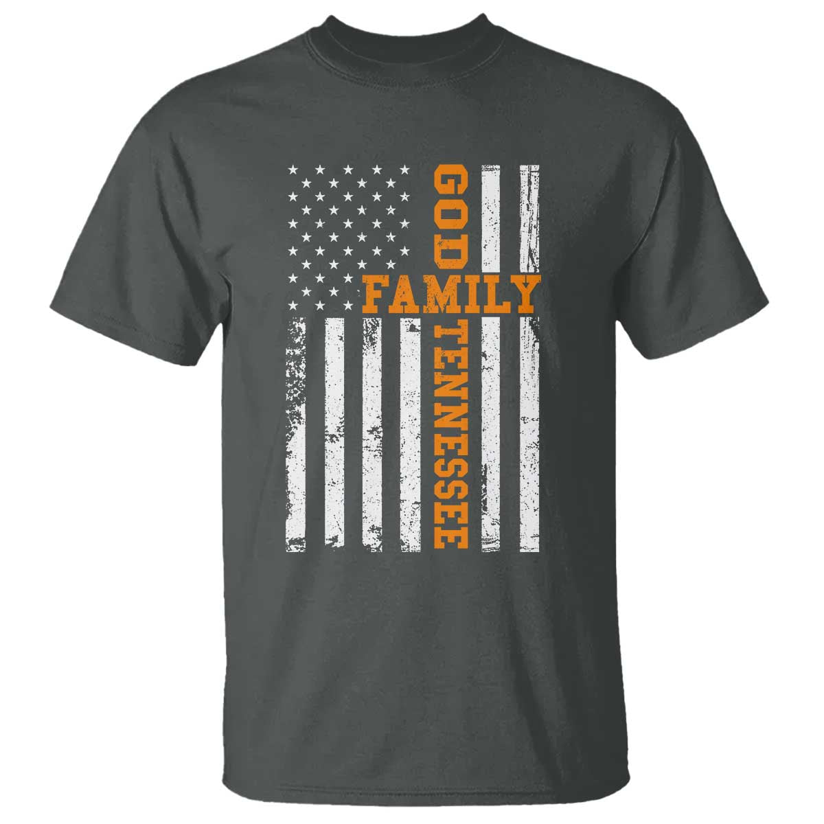 God Family Tennessee T Shirt TN Game Day Christian American Flag