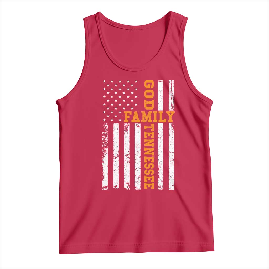 God Family Tennessee Tank Top TN Game Day Christian American Flag