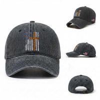 God Family Tennessee Washed Cotton Baseball Cap TN Game Day Christian American Flag