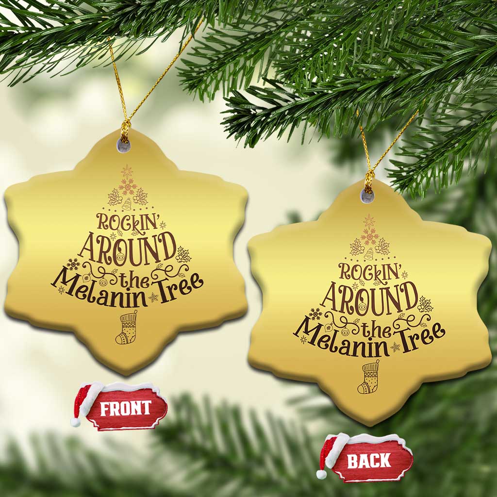 Christmas African American Christmas Ornament Rockin' Around The Melanin Tree Xmas - Wonder Print Shop