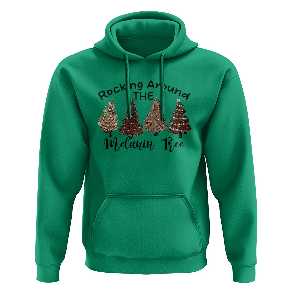Christmas African American Hoodie Rocking Around The Melanin Tree Xmas Tree