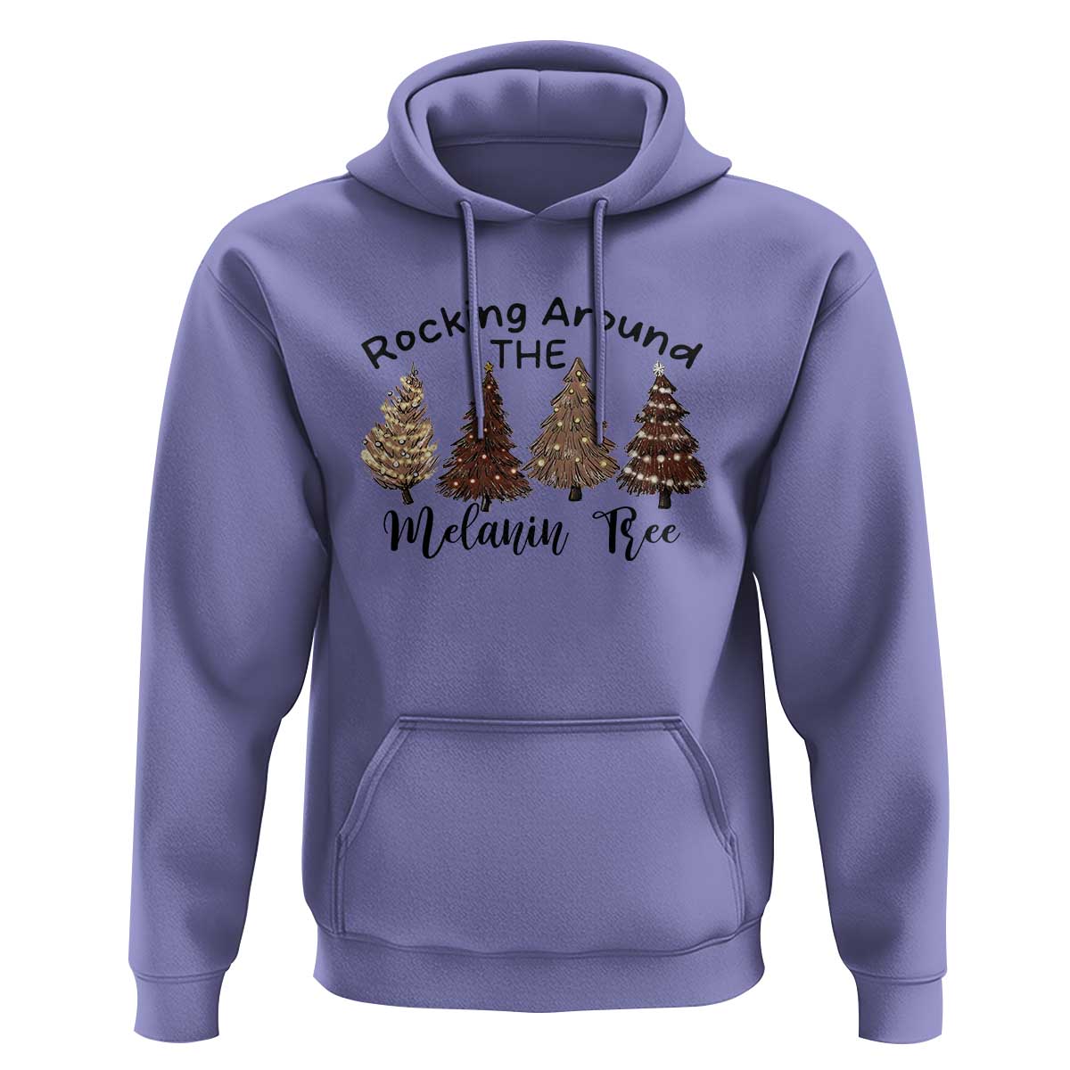 Christmas African American Hoodie Rocking Around The Melanin Tree Xmas Tree
