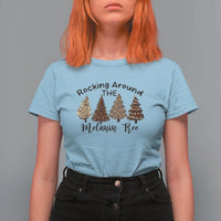 Christmas African American T Shirt For Women Rocking Around The Melanin Tree Xmas Tree - Wonder Print Shop