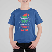 Funny Christmas Elf T Shirt For Kid I'm Not An Elf I'm Just Short Snowflakes - Wonder Print Shop