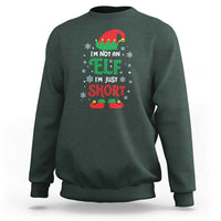 Funny Christmas Elf Sweatshirt I'm Not An Elf I'm Just Short Snowflakes - Wonder Print Shop