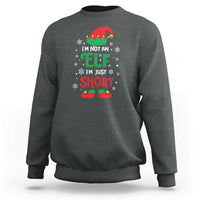 Funny Christmas Elf Sweatshirt I'm Not An Elf I'm Just Short Snowflakes - Wonder Print Shop