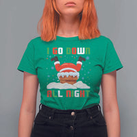 Funny Xmas T Shirt For Women I Go Down All Night Santa Chimney - Wonder Print Shop