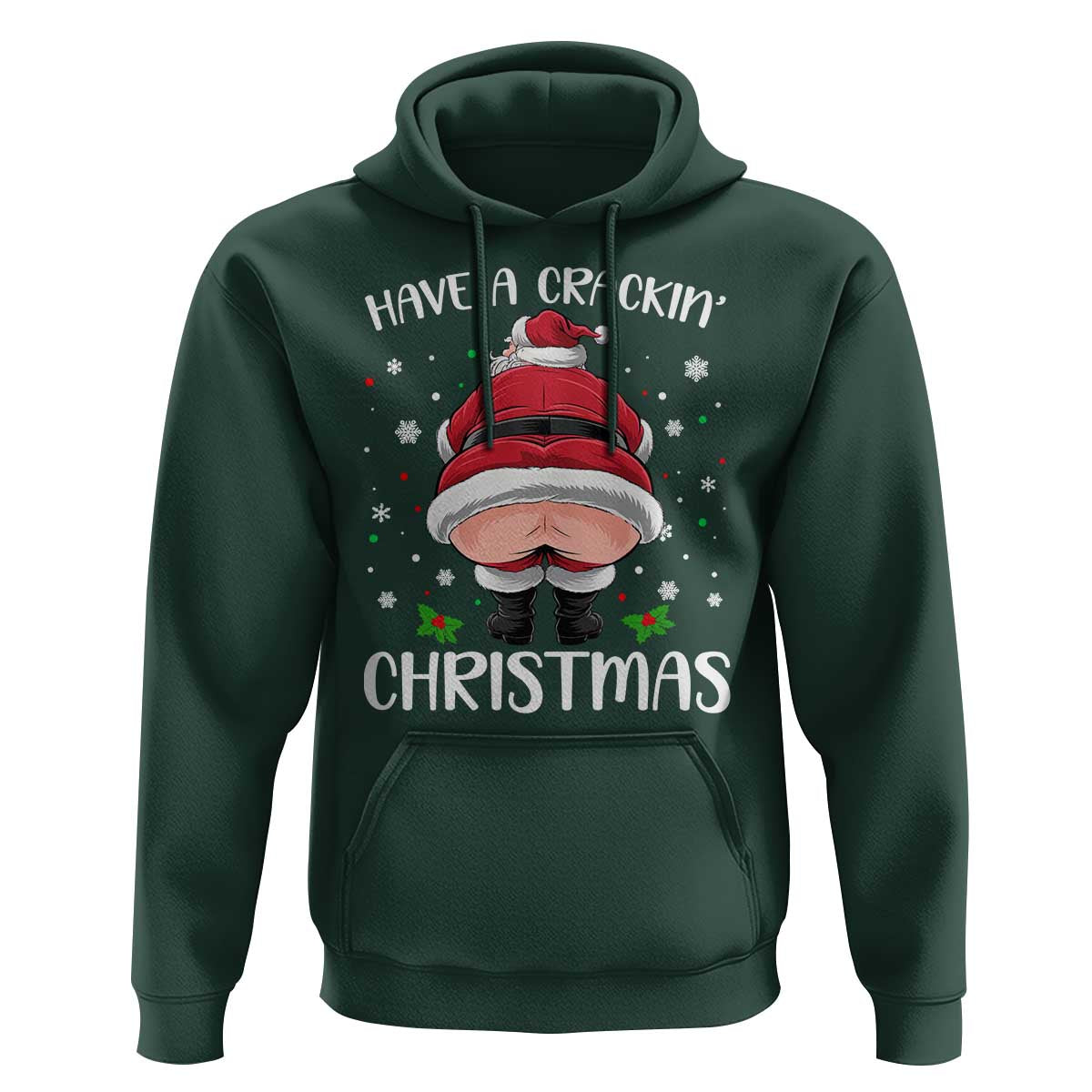 Funny Xmas Hoodie Have A Crackin Christmas Santa
