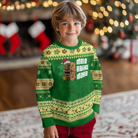 Xmas In Hawaii Ugly Christmas Sweater Mele Kalikimaka Tiki Hibiscus Flower Santa Hat - Wonder Print Shop