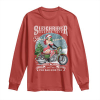 Christmas Female Santa Motorcycle Long Sleeve Shirt Sleighrider Custom Toys For Bad Kids Too