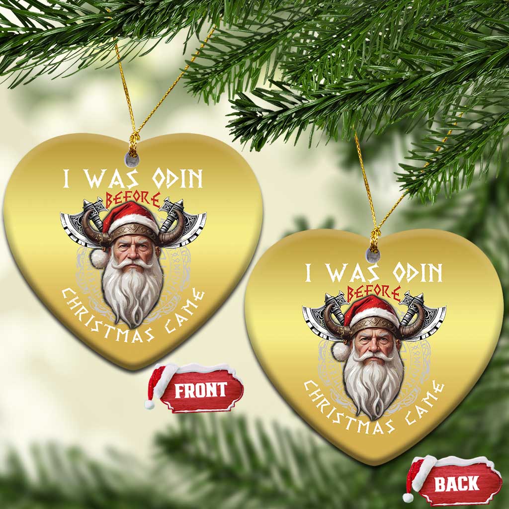 Xmas Viking Christmas Ornament I Was Odin Before Christmas Came Santa Viking Warriors - Wonder Print Shop