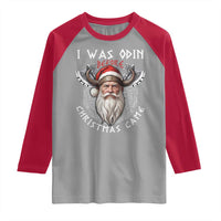 Christmas Viking Raglan Shirt I Was Odin Before Christmas Came Santa Viking Warriors Xmas - Wonder Print Shop