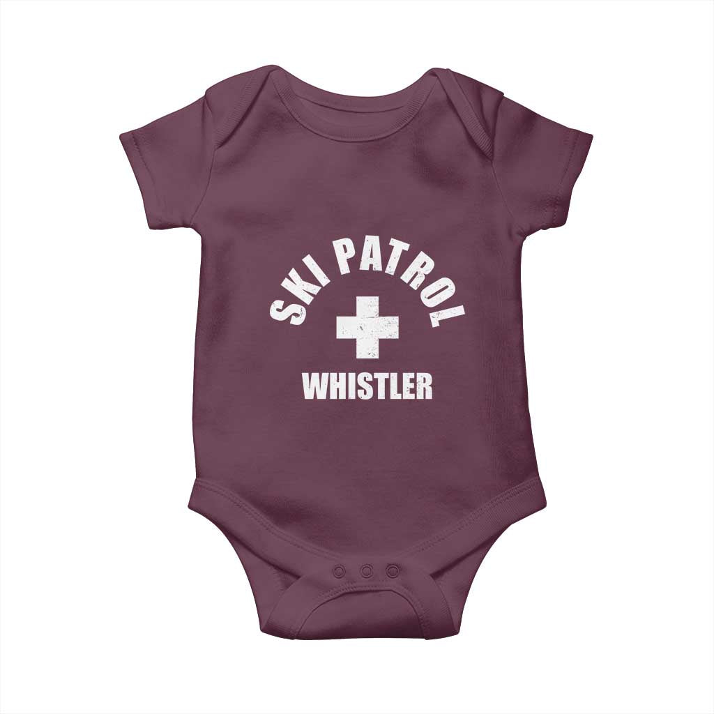 Ski Patrol Whistler Baby Onesie Winter Slopes Skiing Snowboarding - Wonder Print Shop