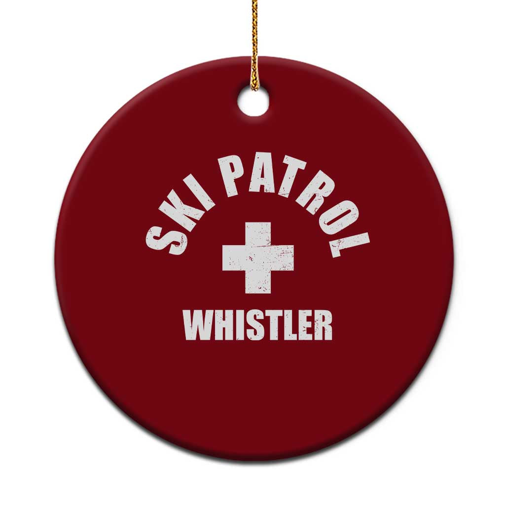 Ski Patrol Whistler Ceramic Ornament Winter Slopes Skiing Snowboarding - Wonder Print Shop