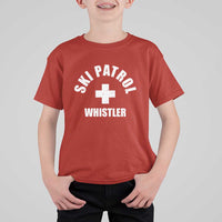 Ski Patrol Whistler T Shirt For Kid Winter Slopes Skiing Snowboarding - Wonder Print Shop