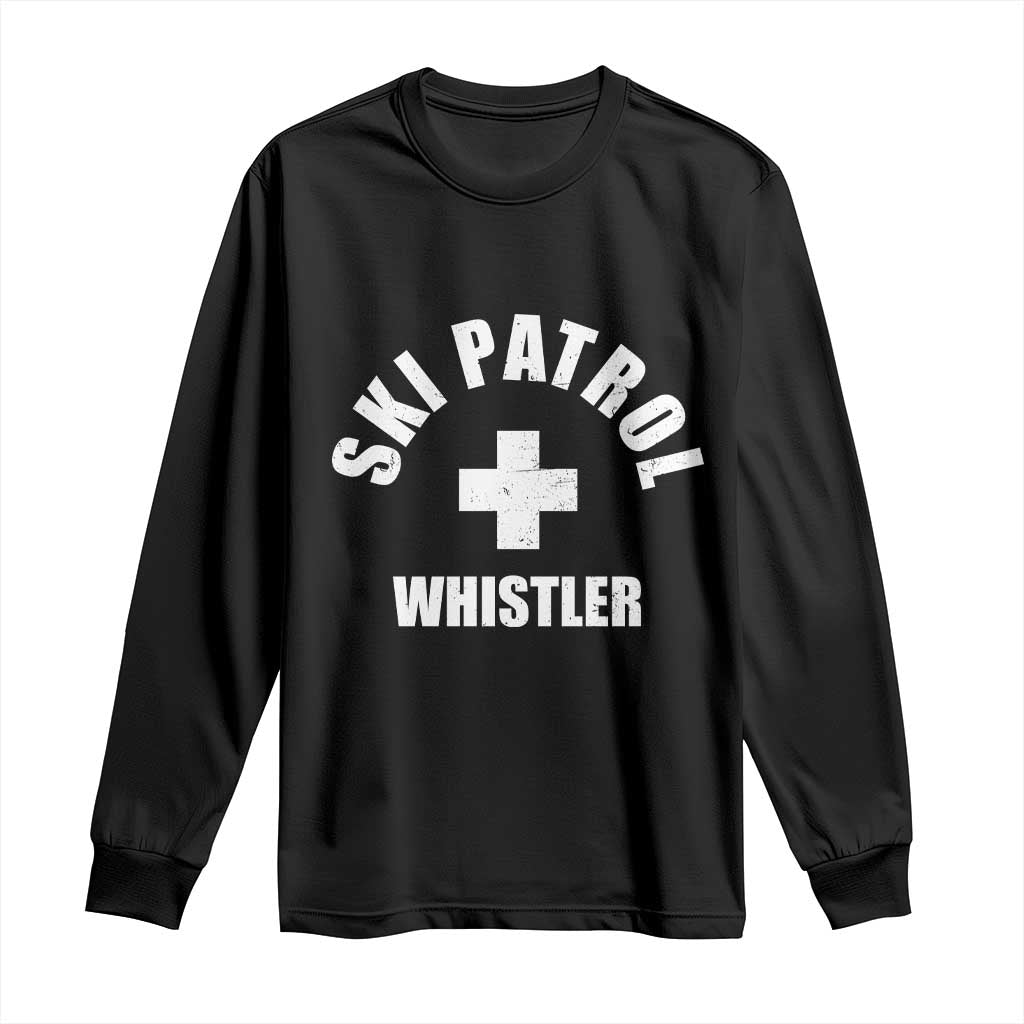 Ski Patrol Whistler Long Sleeve Shirt Winter Slopes Skiing Snowboarding - Wonder Print Shop