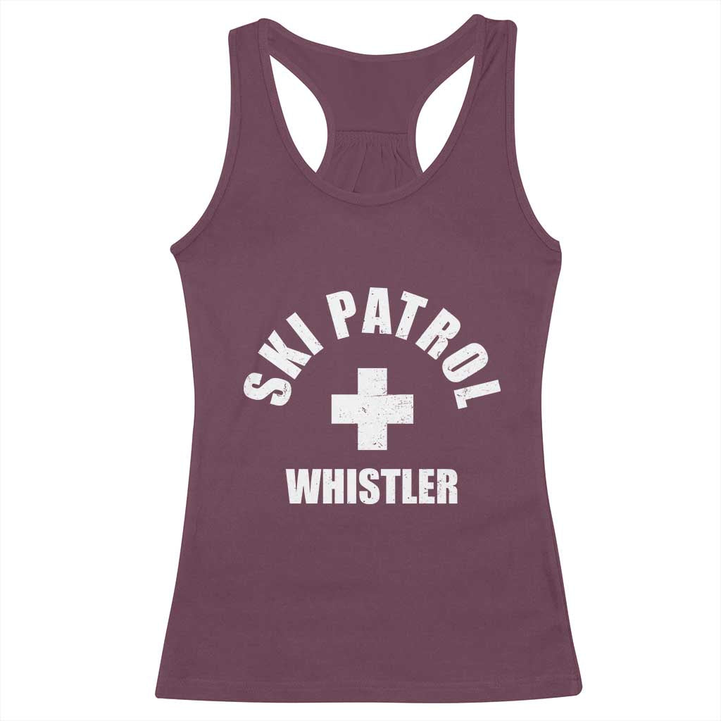 Ski Patrol Whistler Racerback Tank Top Winter Slopes Skiing Snowboarding - Wonder Print Shop