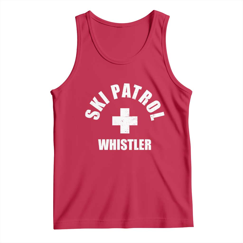 Ski Patrol Whistler Tank Top Winter Slopes Skiing Snowboarding - Wonder Print Shop