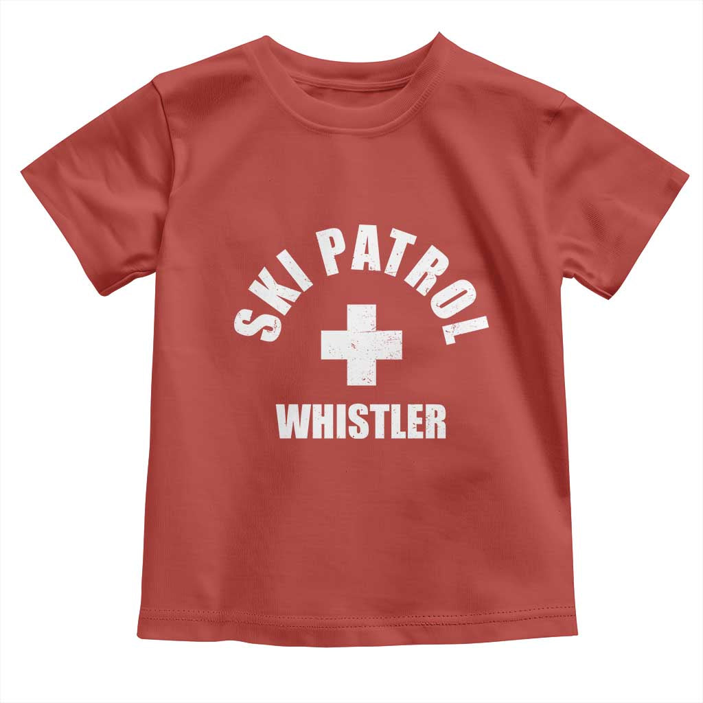 Ski Patrol Whistler Toddler T Shirt Winter Slopes Skiing Snowboarding - Wonder Print Shop