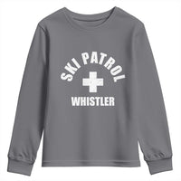 Ski Patrol Whistler Youth Sweatshirt Winter Slopes Skiing Snowboarding - Wonder Print Shop