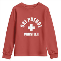 Ski Patrol Whistler Youth Sweatshirt Winter Slopes Skiing Snowboarding - Wonder Print Shop