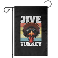 Funny Jive Thanksgiving Turkey Day Garden Flag Retro Afro Black Turkey - Wonder Print Shop