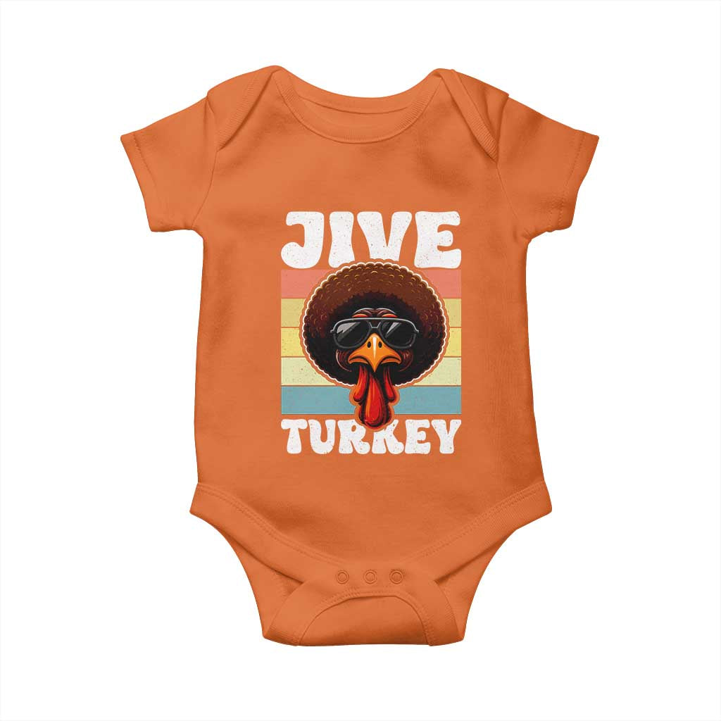 Funny Jive Thanksgiving Turkey Day Baby Onesie Retro Afro Black Turkey - Wonder Print Shop